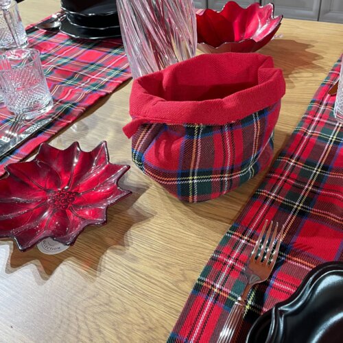 shporte buke tartan dublino 18x18 cm