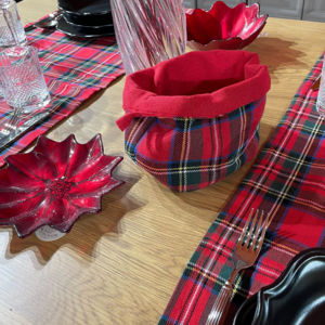 shporte buke tartan dublino 18x18 cm