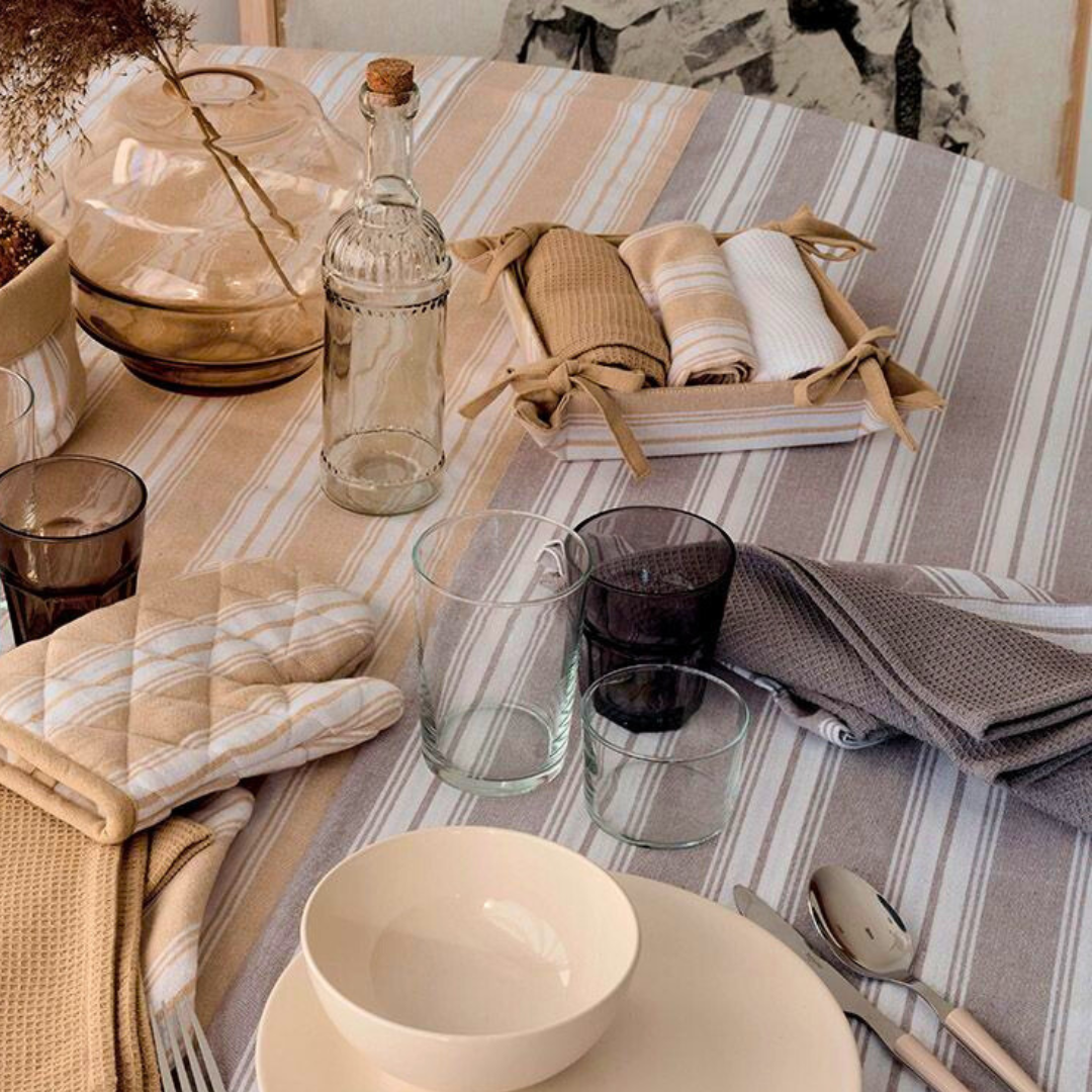 shporte buke me 3 peceta beige