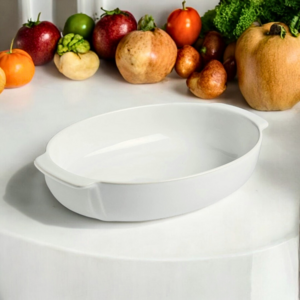 tave qeramike white pyrex 35x23 cm