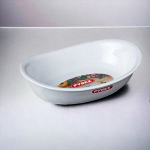 tave qeramike white pyrex 31x21 cm