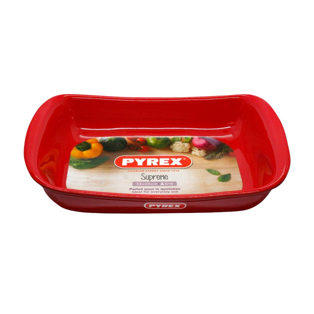 tave qeramike red pyrex 30x20 cm