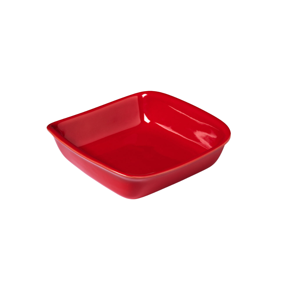 tave qeramike red pyrex 24x24 cm