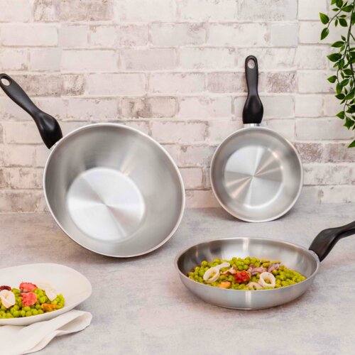 tigan wok inoxidabili 28 cm