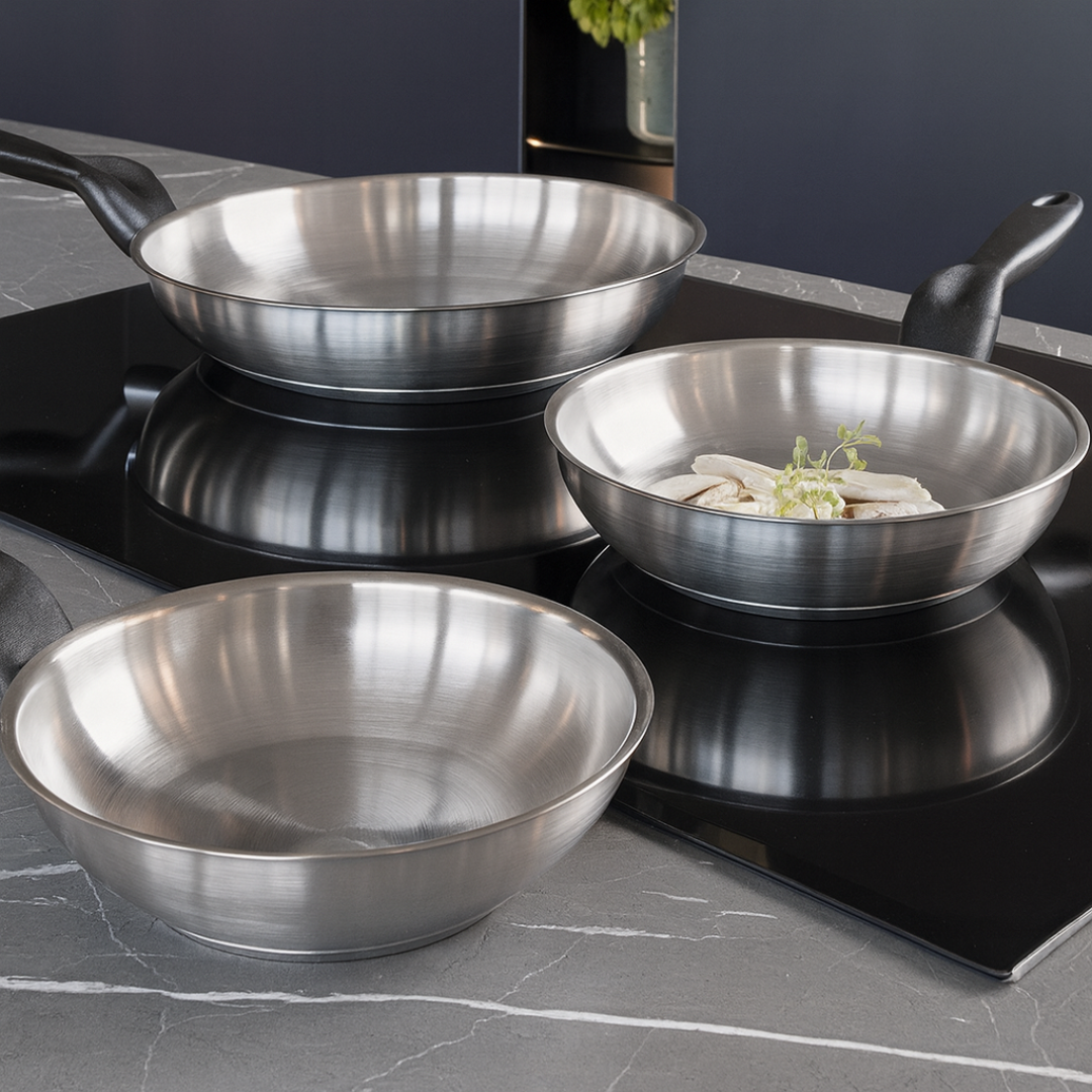 tigan wok inoxidabili 28 cm