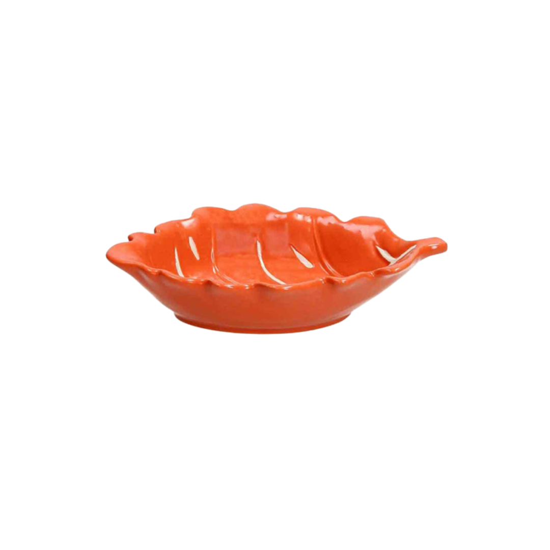 antipastiere foglie orange 15x10 cm