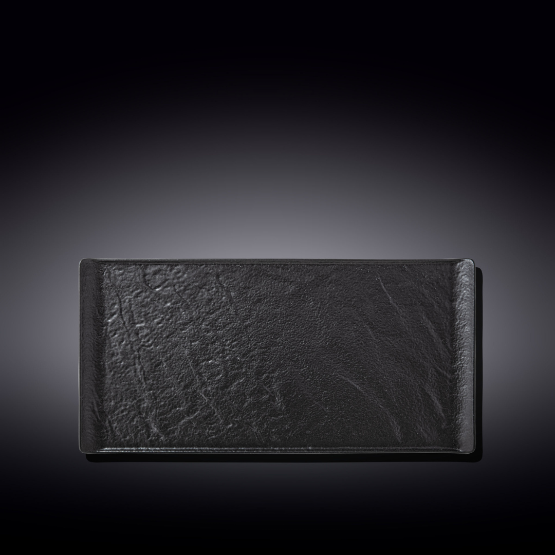 pjate e sheshte vulcania black 29,5x15 cm