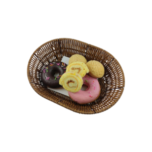 kanister me thurje oval nesty brown 25x20 cm
