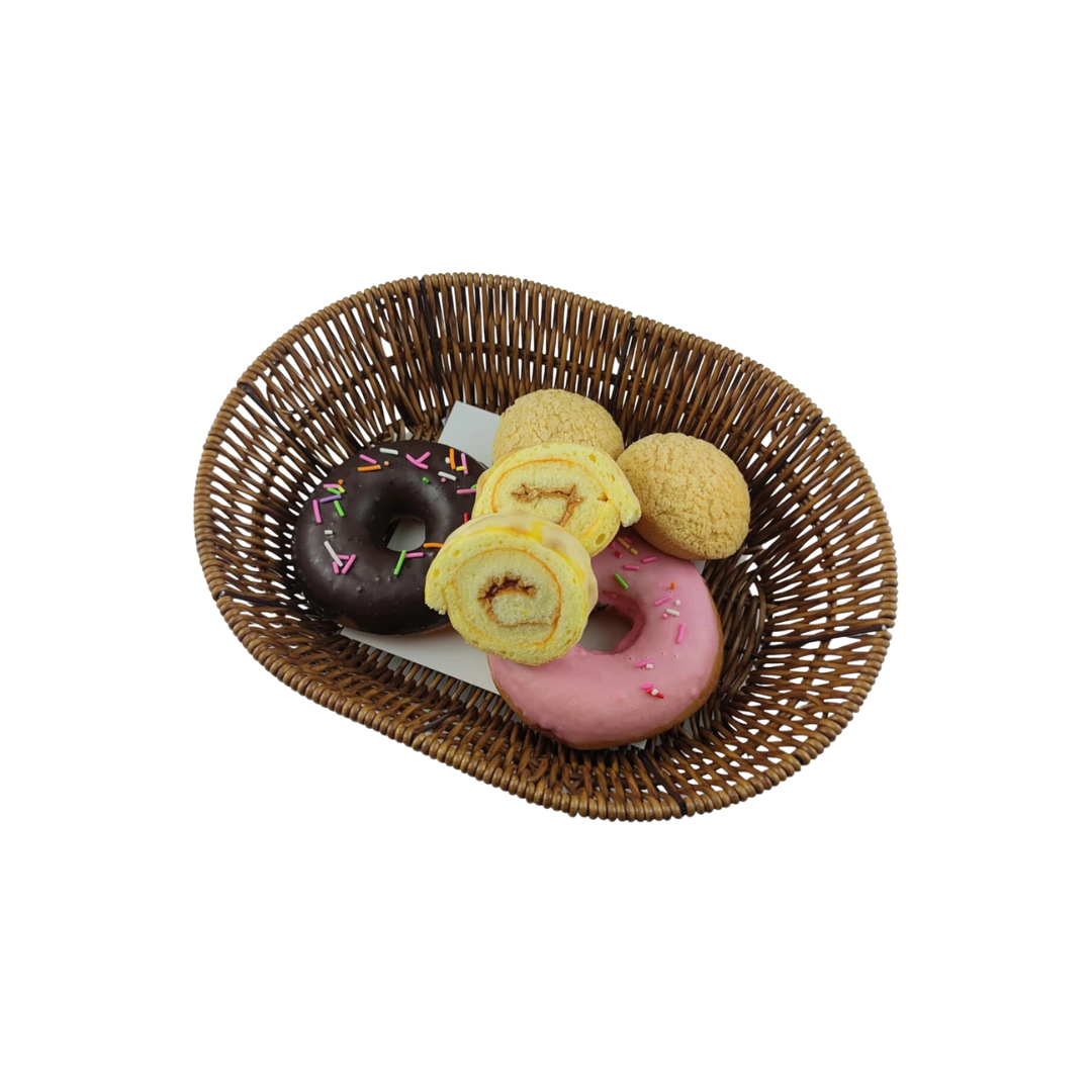 kanister me thurje oval nesty brown 25x20 cm