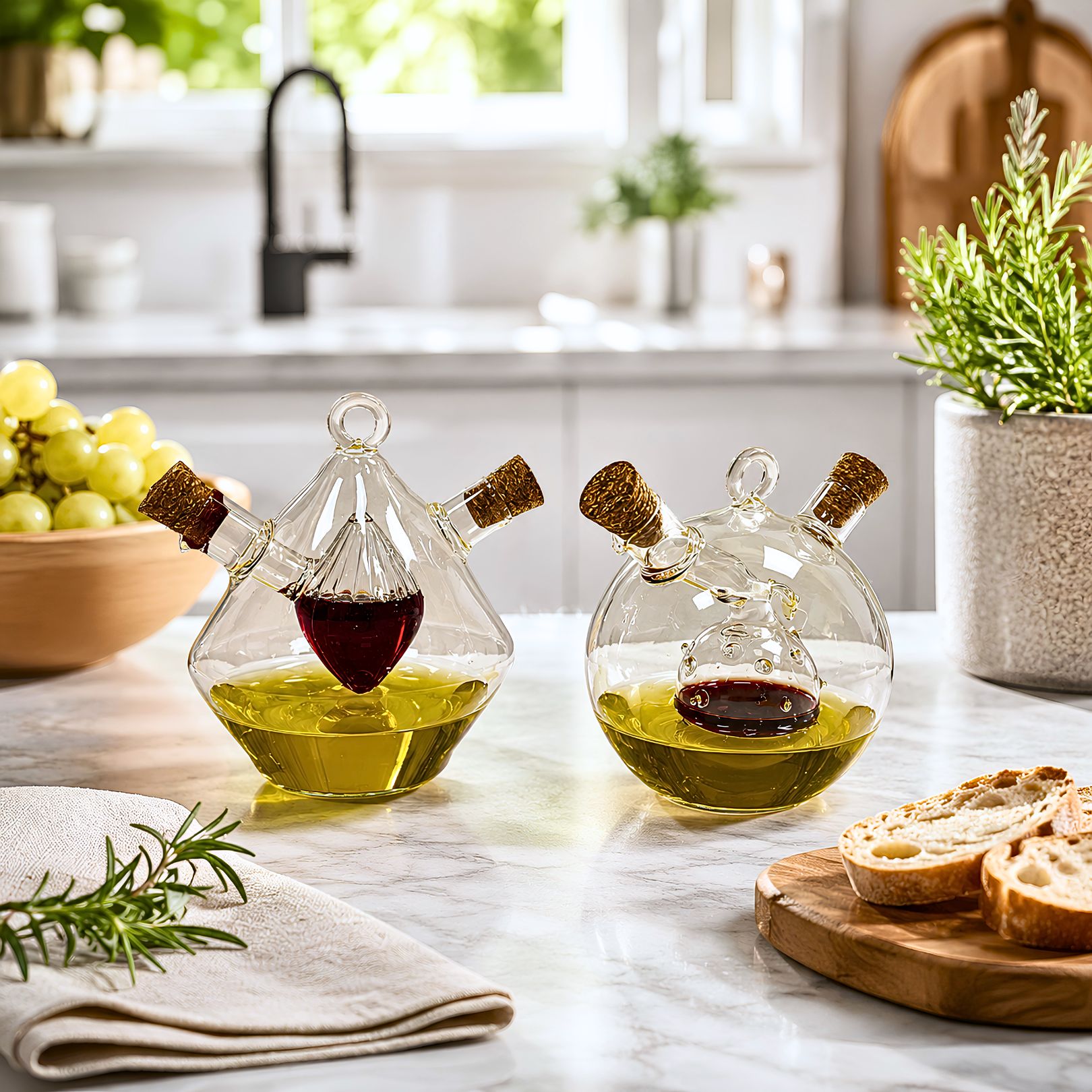 mbajtese vaji dhe uthulle cruet ballon 13 cm