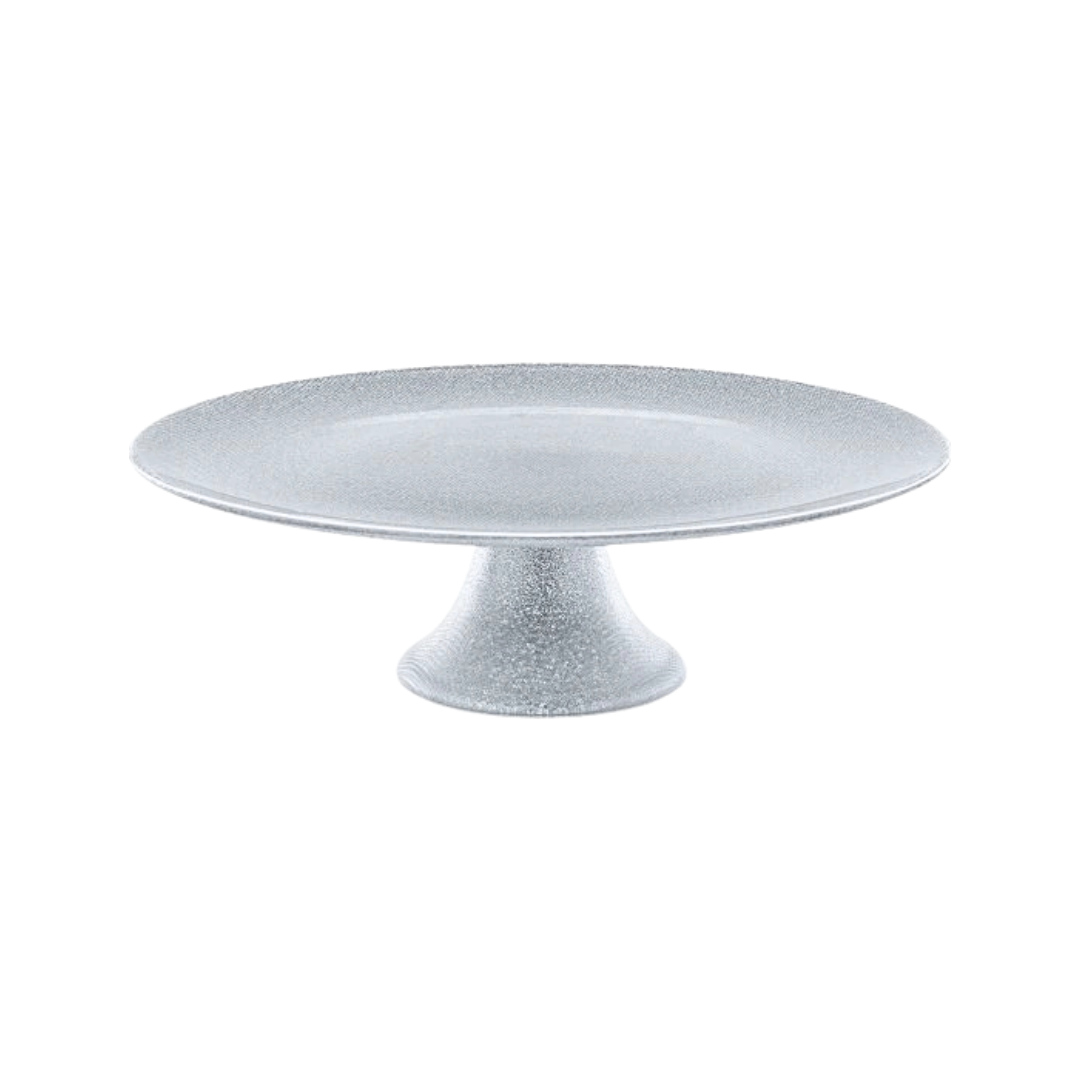 mbajtese torte me fron glitter silver 33 cm