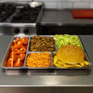 Arteg - tabaka inoksi gastro me 5 ndarje