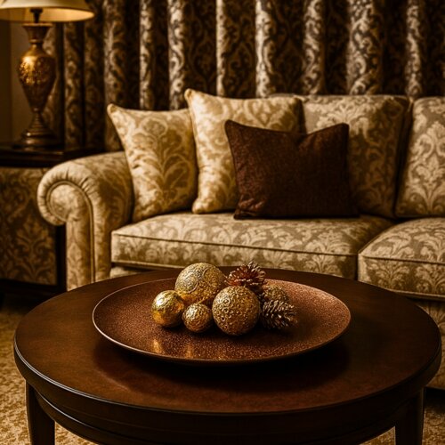 pjate dekorative glitter bronze 33 cm