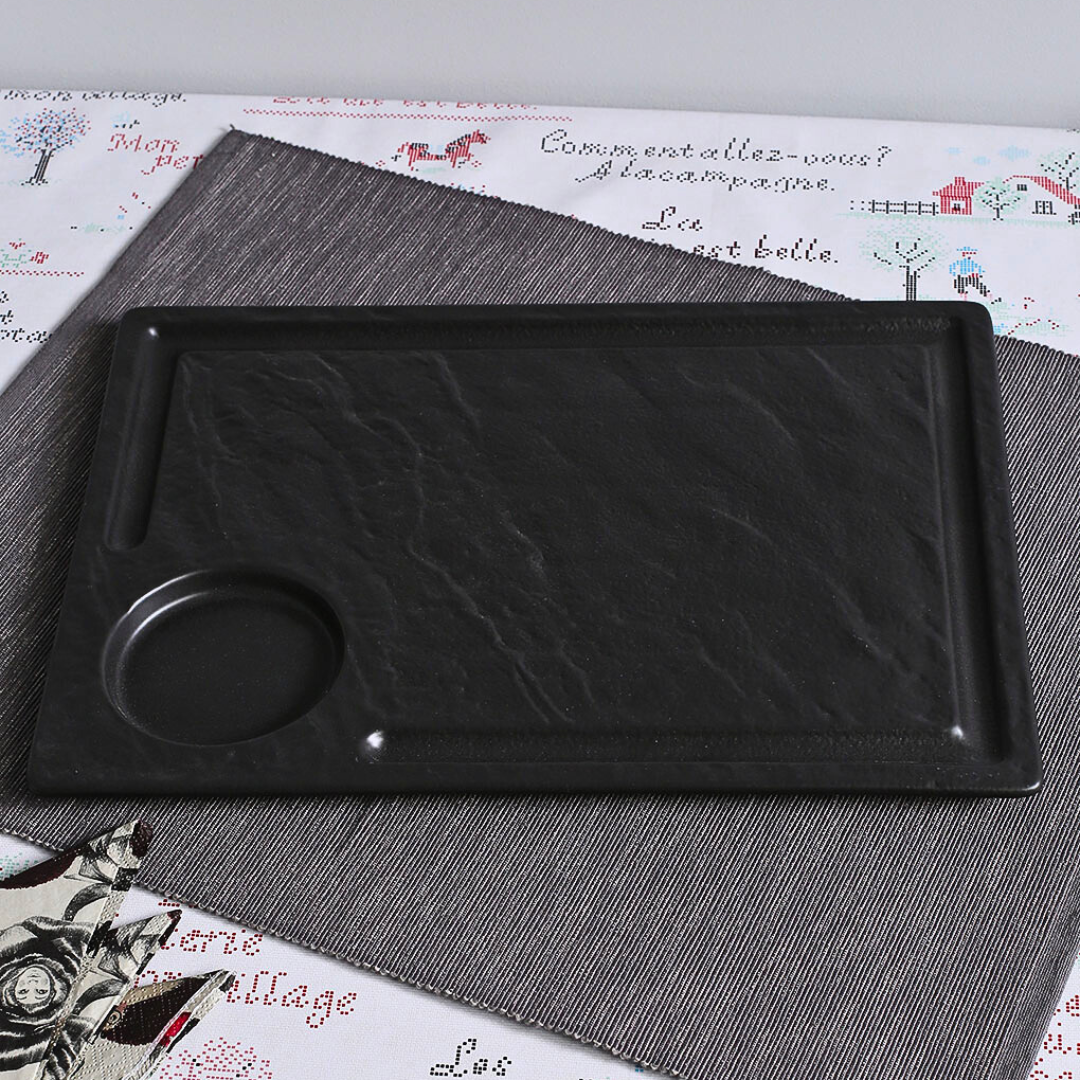 pjate antipaste  vulcania black 33x24 cm