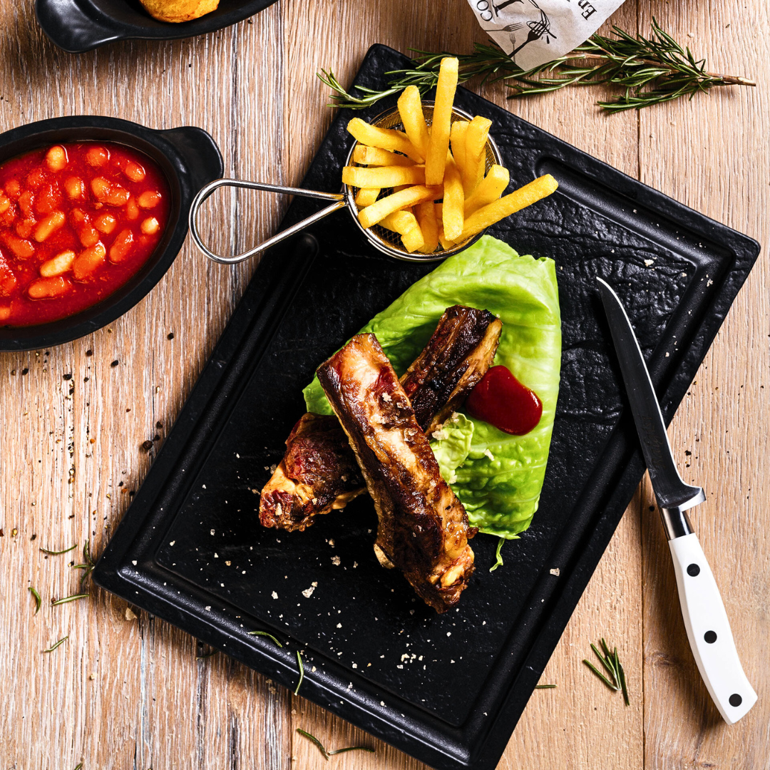 pjate antipaste  vulcania black 33x24 cm