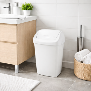 kosh mbeturinash me shtypje swing white 9 lt