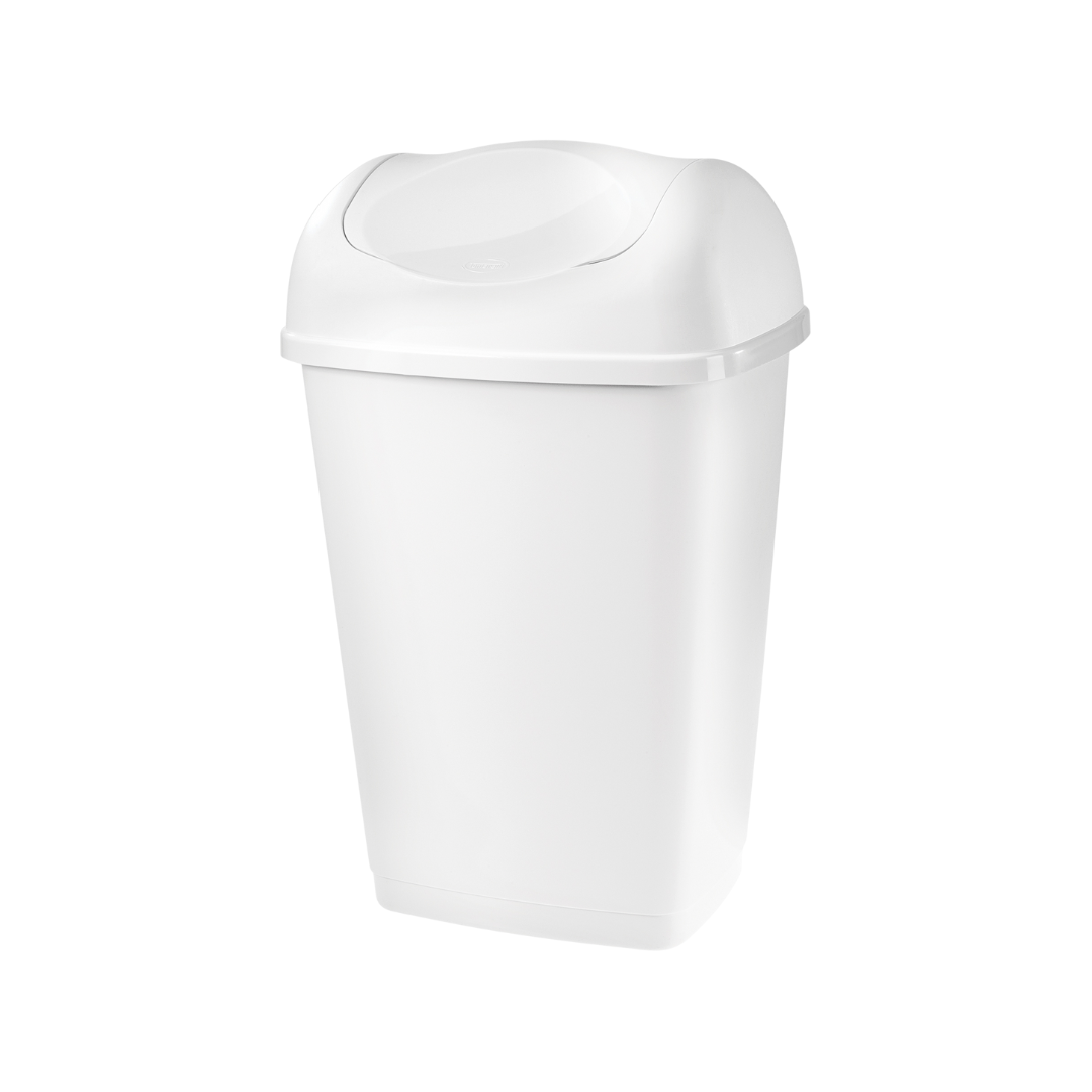 kosh mbeturinash me shtypje swing white 25 lt