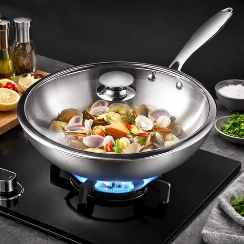 tigan inoksi me kapak craft 28 cm