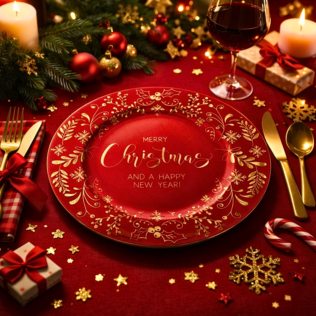 pjate dekorative christmas light red 33 cm