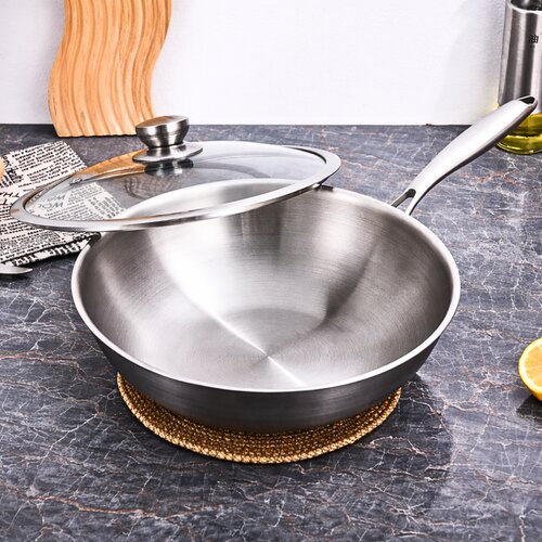 tigan inoksi me kapak craft 30 cm