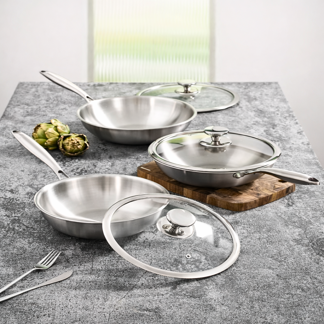 tigan inoksi me kapak craft 30 cm