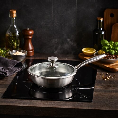 tigan inoksi me kapak craft 22 cm