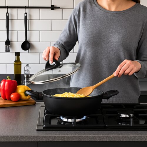tenxhere e ceket me induksion granitica 28 cm