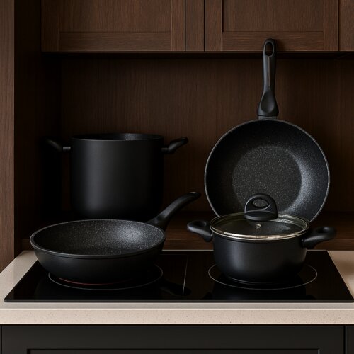 tigan me induksion wok granitica 28 cm