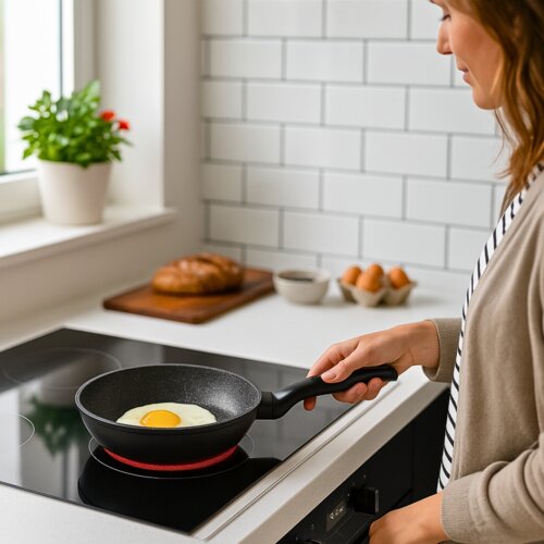 tigan me induksion granitica 18 cm