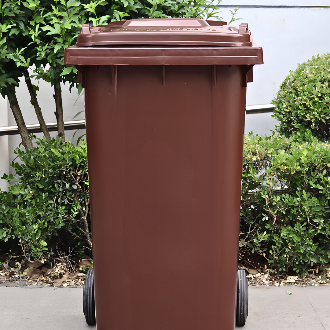 kosh mbeturinash me rrota brown max 120 lt