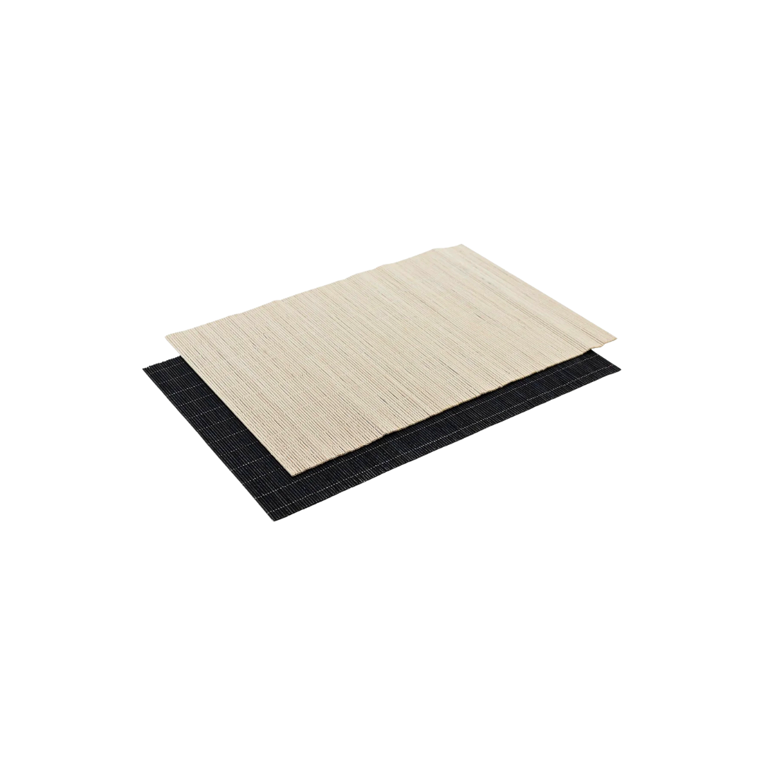 shtroje tavoline bamboo bianco nero 45x30 4 cope