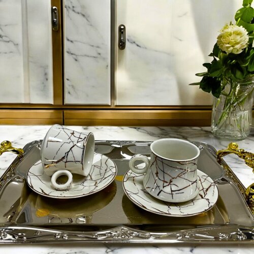 filxhane caji queen crown white marble 6 cope