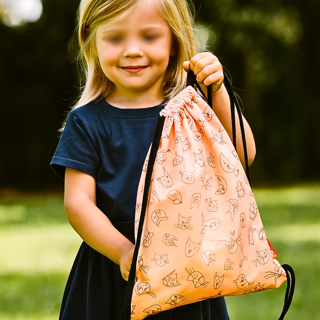 cante kids cats rose mysac 30x34 cm