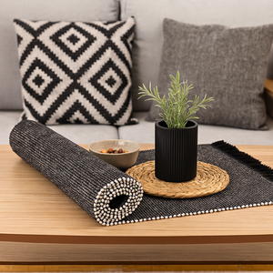 shtroje basic black 40x140 cm