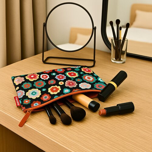 portofol tualeti case happy flowers 24x17 cm