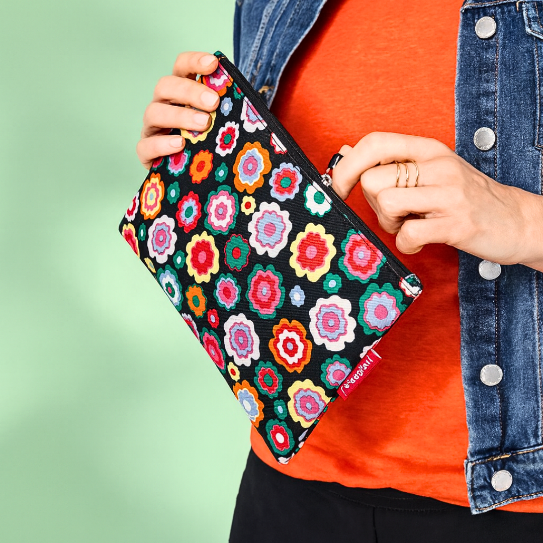 portofol tualeti case happy flowers 24x17 cm