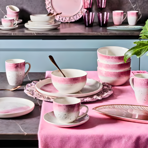 mbulese tavoline chambray pink 140x240 cm