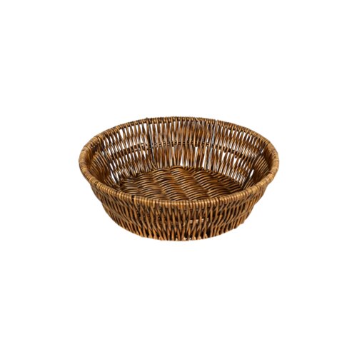 kanister me thurje rrethore nesty brown 25 cm