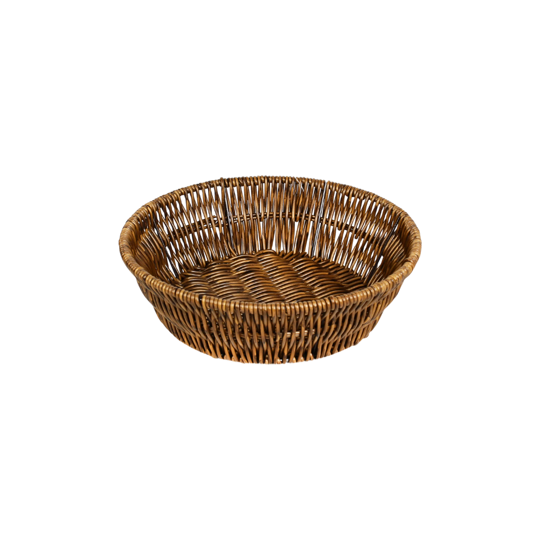 kanister me thurje rrethore nesty brown 25 cm