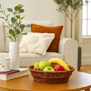 kanister me thurje rrethore nesty brown 25 cm