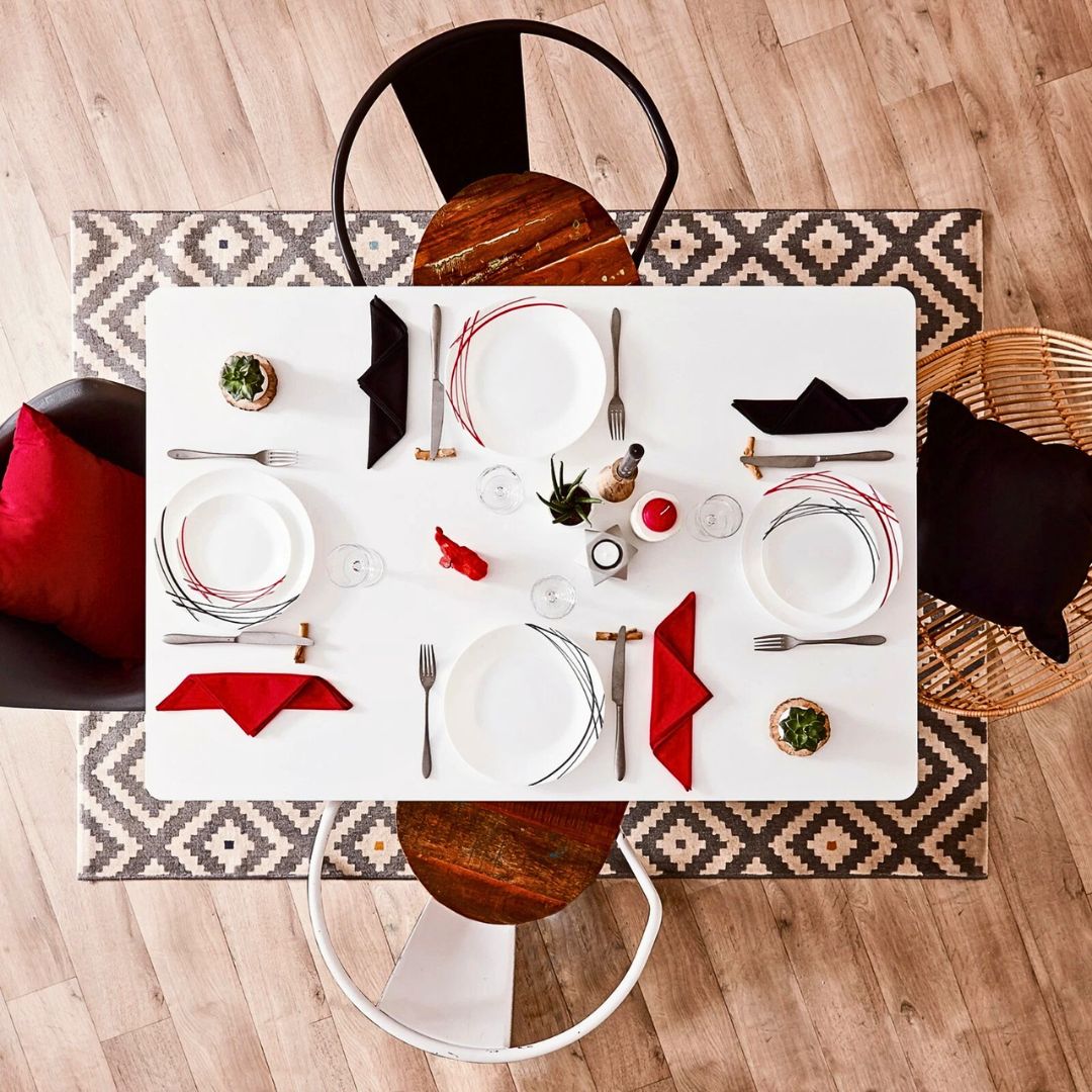 pjate embelsire domitille rouge 18 cm 6 cope