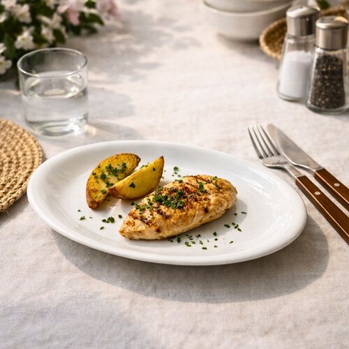 pjate ovale carla white 22x14 cm