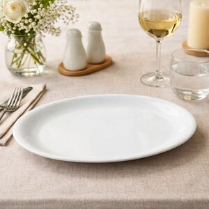 pjate ovale carla white 22x14 cm