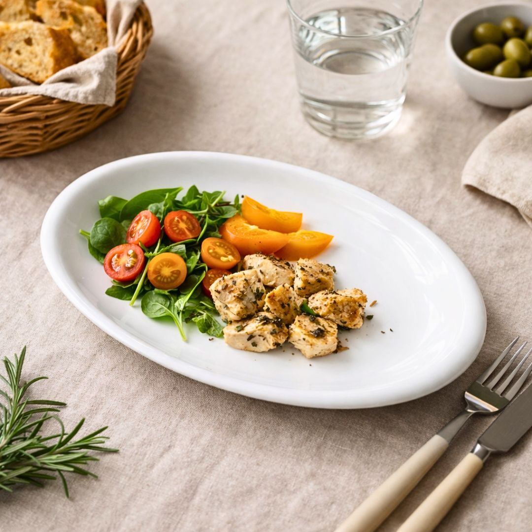 pjate ovale carla white 22x14 cm