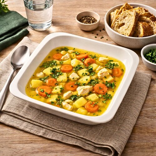 pjate soup white infinity 26x26 cm