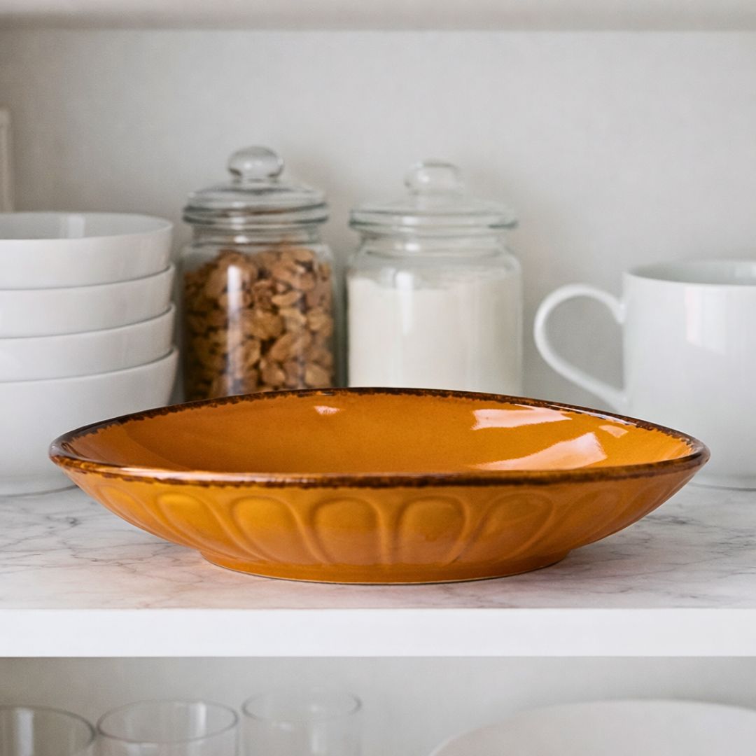 pjate ovale vulcania yellow 16,5x11 cm