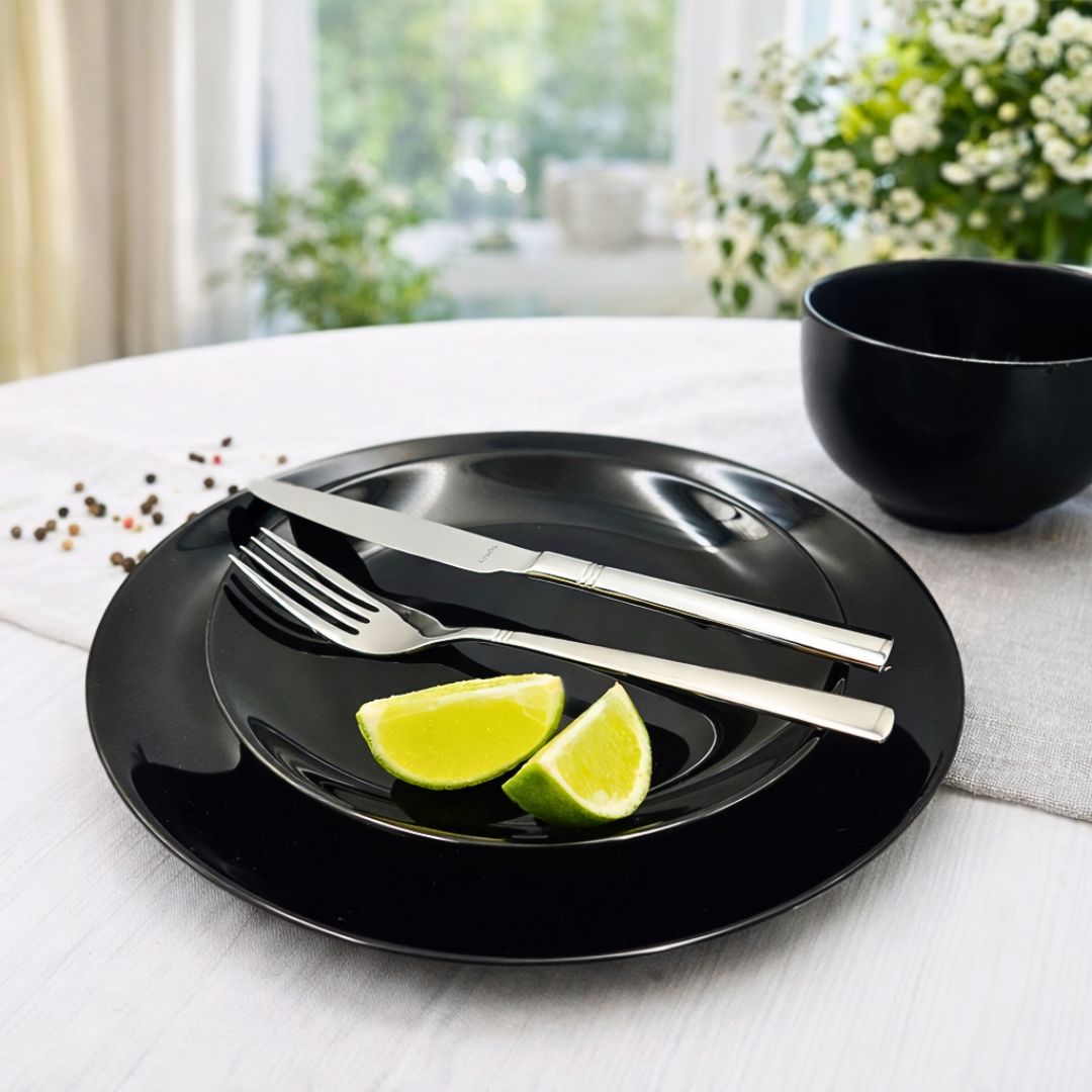 pjate dinner diwali black 25 cm