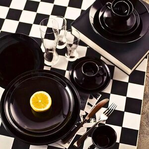 pjate dinner diwali black 25 cm