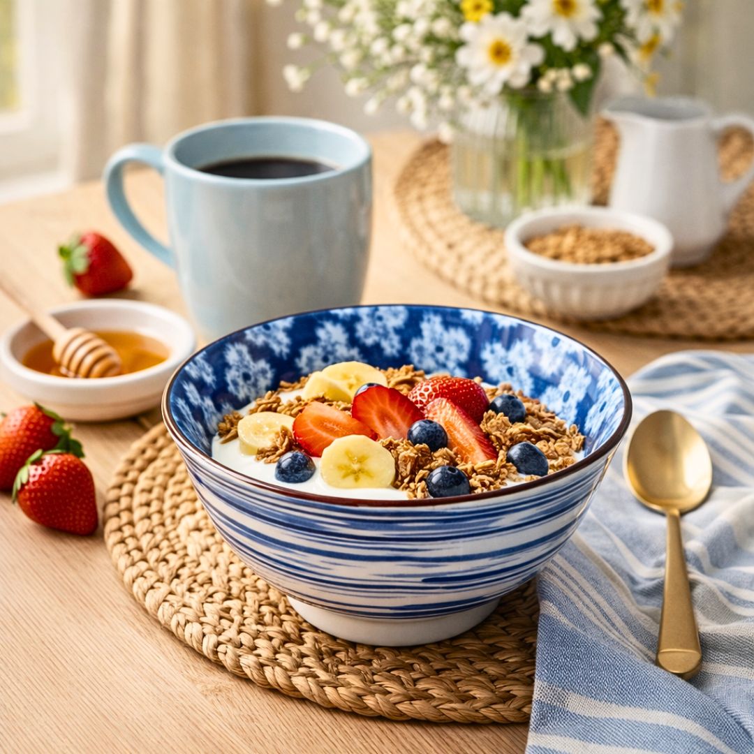 tas blue pattern conic 16 cm