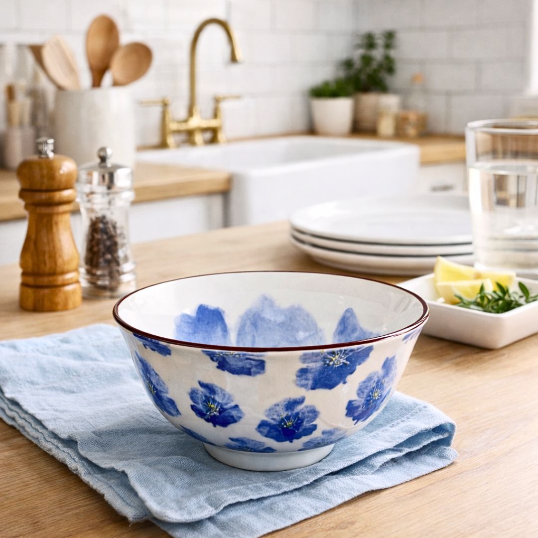 tas blue pattern conic 16 cm